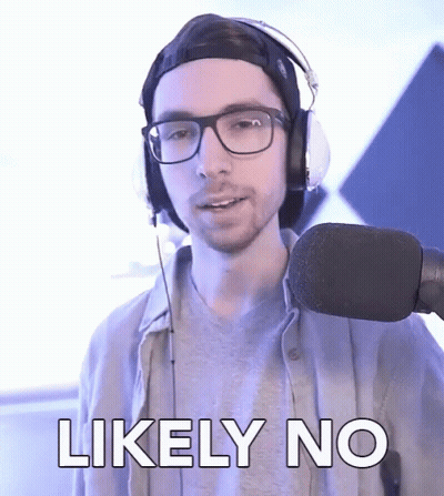 A Man Wearing Headphones And Glasses Says Likely No In Front Of A Microphone GIF
