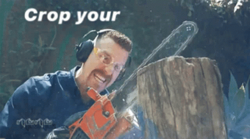 A Man Wearing Headphones And Goggles Is Cutting A Tree Stump With A Chainsaw .. GIF