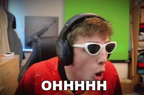 A Man Wearing Headphones And Sunglasses Has The Word Ohhhh On His Face GIF