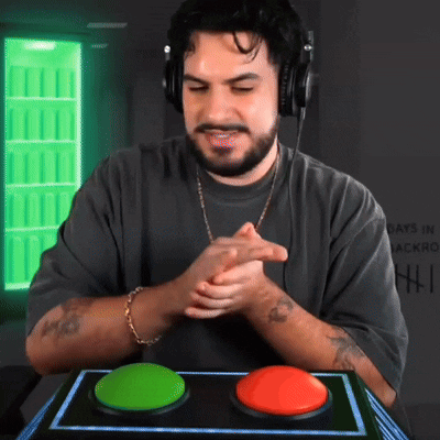 A Man Wearing Headphones Is Clapping In Front Of A Sign That Says ' Days In Jackro ' GIF