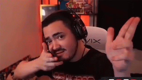 Man With Headphones Making Peace Sign GIF