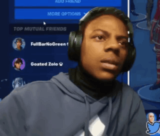 A Man Wearing Headphones Is Playing A Video Game With A Screen That Says Top Mutual Friends GIF