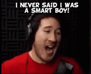 A Man Wearing Headphones Is Saying I Never Said I Was A Smart Boy ! GIF