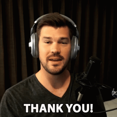 A Man Wearing Headphones Is Saying Thank You GIF