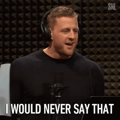 A Man Wearing Headphones Is Singing Into A Microphone And Saying I Would Never Say That GIF