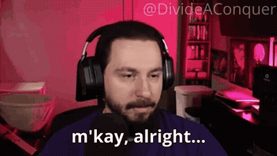 A Man Wearing Headphones Is Sitting In Front Of A Microphone And Says M ' Kay Alright . GIF