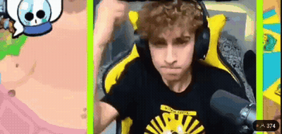A Man Wearing Headphones Is Sitting In Front Of A Microphone In A Video Game . GIF