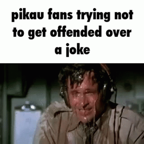 A Man Wearing Headphones Is Sweating And Crying While Talking On A Phone . GIF