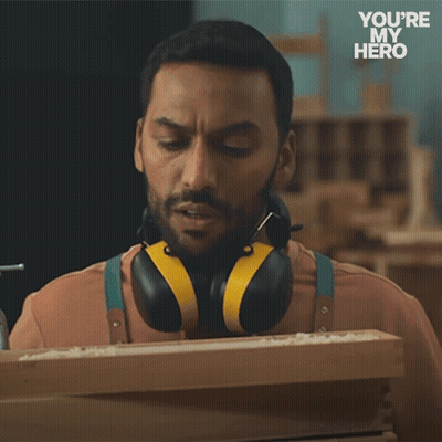 A Man Wearing Headphones Says I Didn 'T See You There GIF