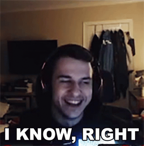 A Man Wearing Headphones Says I Know Right GIF