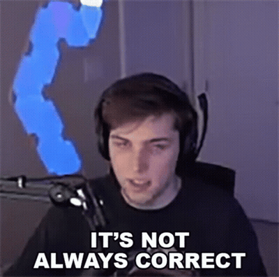 A Man Wearing Headphones Says It 'S Not Always Correct While Sitting In Front Of A Microphone . GIF