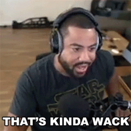 A Man Wearing Headphones Says That 'S Kinda Wack GIF