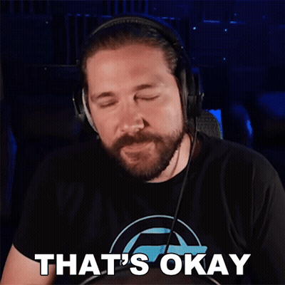 A Man Wearing Headphones Says That 'S Okay In Front Of A Microphone GIF