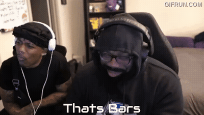 A Man Wearing Headphones Says Thats Bars Next To Another Man GIF