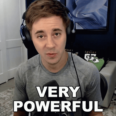A Man Wearing Headphones Says Very Powerful In Front Of A Microphone GIF