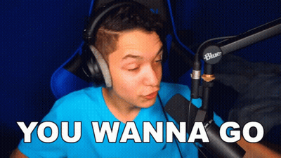 A Man Wearing Headphones Says You Wanna Go GIF