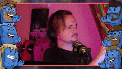 A Man Wearing Headphones Stands In Front Of A Microphone GIF
