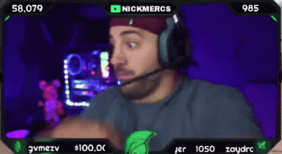 A Man Wearing Headphones With Nickmercs Written On The Top GIF