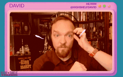 A Man Wearing Headphones With The Name David On The Screen GIF