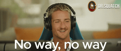 A Man Wearing Headphones With The Words No Way No Way On The Bottom GIF