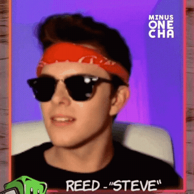 A Man Wearing Sunglasses And A Bandana Is Named Reed GIF