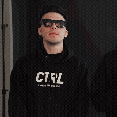 A Man Wearing Sunglasses And A Black Sweatshirt That Says Ctrl Giving A Thumbs Up GIF