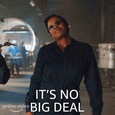 A Man Wearing Sunglasses And A Blue Shirt Says It 'S No Big Deal GIF