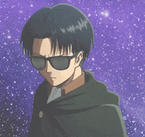 A Man Wearing Sunglasses And A Cape Is Standing In Front Of A Galaxy GIF