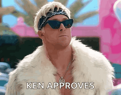 A Man Wearing Sunglasses And A Fur Coat With The Words Ken Approves Below Him GIF
