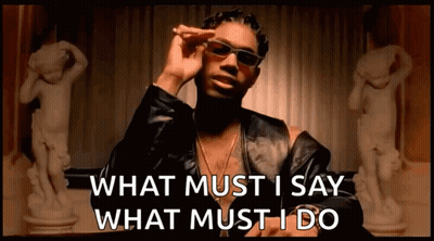 A Man Wearing Sunglasses And A Leather Jacket Says What Must I Say What Must I Do GIF