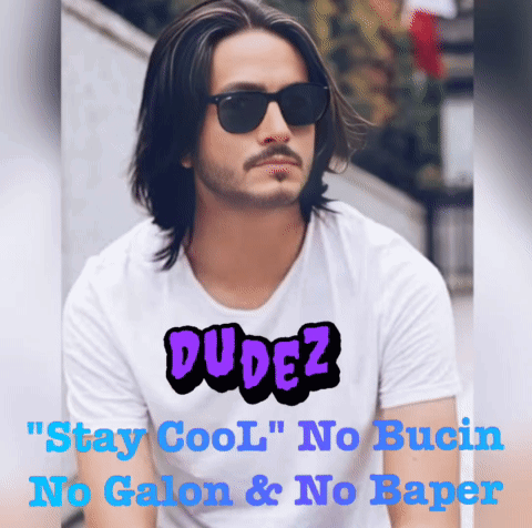 A Man Wearing Sunglasses And A Shirt That Says Dudez On It GIF