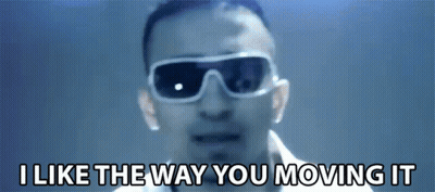 A Man Wearing Sunglasses And A White Shirt Says I Like The Way You Moving It GIF