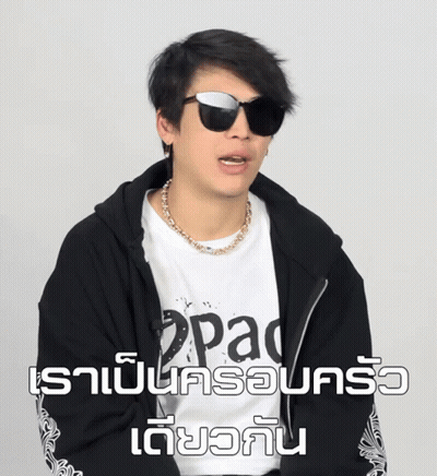 A Man Wearing Sunglasses And A White Shirt With The Word 2Pac On It GIF