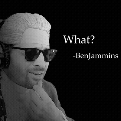 A Man Wearing Sunglasses And A Wig Says " What " GIF