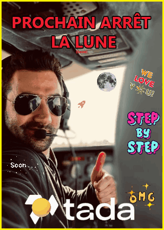 A Man Wearing Sunglasses And Headphones Giving A Thumbs Up With The Words Prochain Arret La Lune GIF