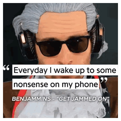 A Man Wearing Sunglasses And Headphones Says Everyday I Wake Up To Some Nonsense On My Phone Benjamins Get Jammed On Sticker