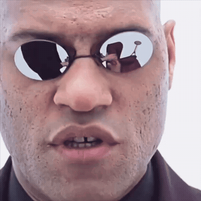 A Man Wearing Sunglasses Has A Reflection Of Another Man In His Glasses GIF
