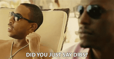 A Man Wearing Sunglasses Says Did You Just Say Dibs While Another Man Looks On GIF