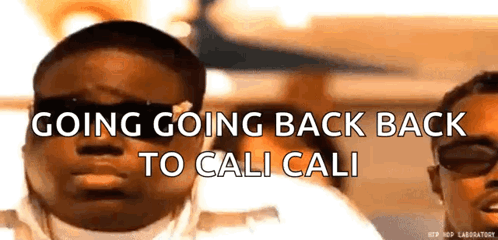 Man With Sunglasses Saying Going Going Back To Cali GIF