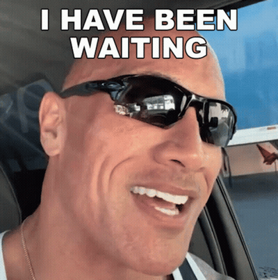 A Man Wearing Sunglasses Says " I Have Been Waiting " While Sitting In A Car GIF