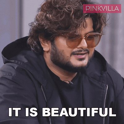 A Man Wearing Sunglasses Says It Is Beautiful In A Pinkvilla Ad GIF