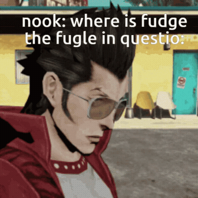 A Man Wearing Sunglasses Says Nook Where Is Fudge The Fugle In Question GIF