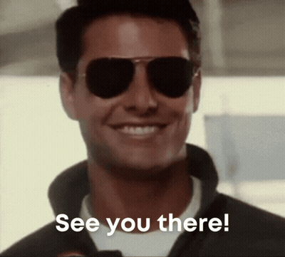 A Man Wearing Sunglasses Smiles And Says " See You There " GIF