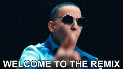 A Man Wearing Sunglasses With The Words Welcome To The Remix Behind Him GIF