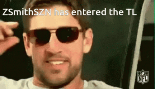 A Man Wearing Sunglasses With The Words Zsmithszn Has Entered The Tl On The Bottom GIF