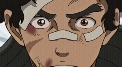 A Man With A Bandage On His Forehead And A Bandage On His Nose GIF