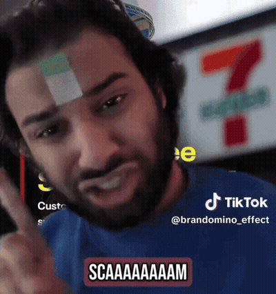 A Man With A Bandage On His Forehead Has A Tiktok Sticker On His Shirt GIF