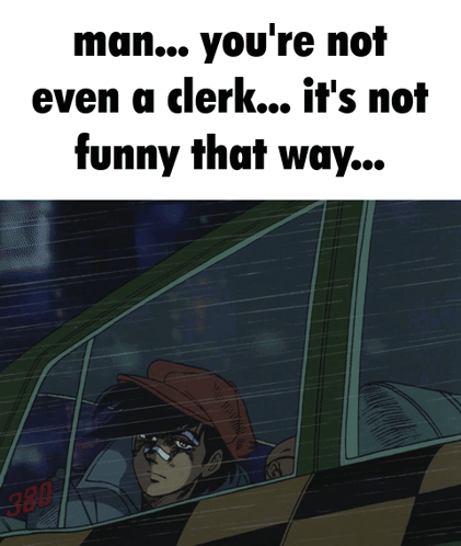 A Man With A Bandage On His Nose Says Man You 'Re Not Even A Clerk ... GIF