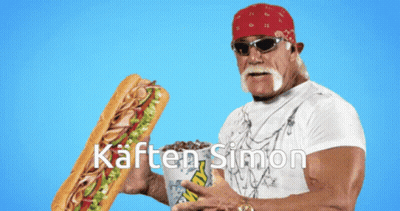 A Man With A Bandana On His Head Holds A Subway Sandwich In His Hand GIF