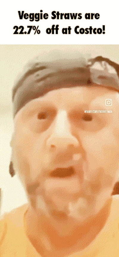 A Man With A Bandana On His Head Is Talking About Veggie Straws GIF